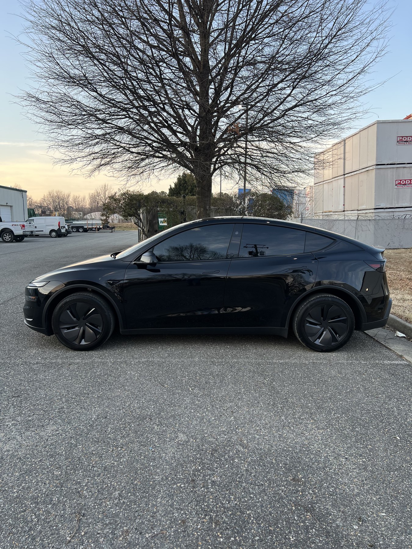 Black Lucid sedan after professional automotive window tint installation