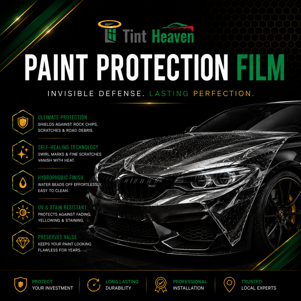 Tint Heaven paint protection film service benefits